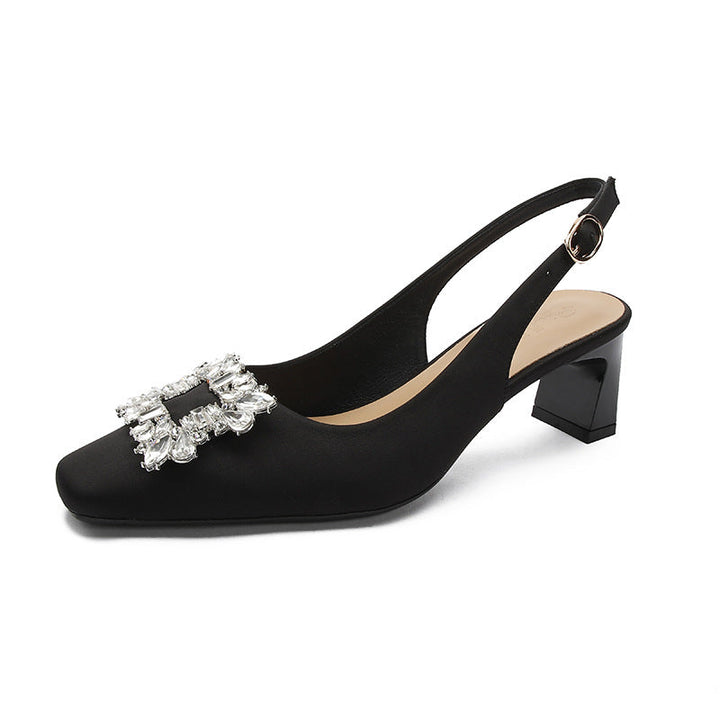 Damen Slingback-Pumps mit funkelndem Schmuckdetail Drune