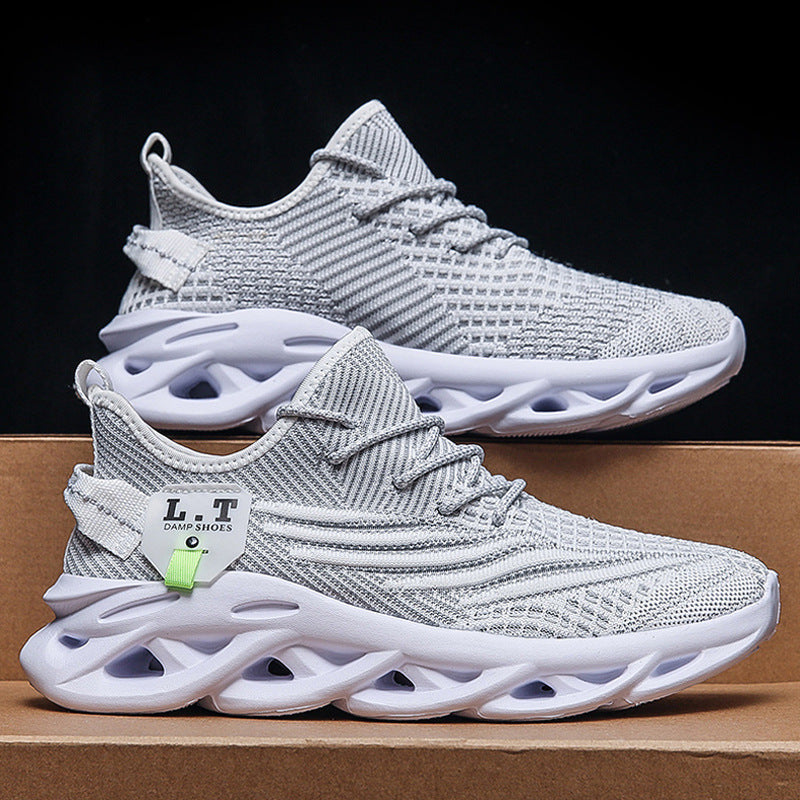 Herren Strick-Sneaker mit skulpturaler Hohlkammer-Sohle und reflektierenden Schnürsenkeln Drune