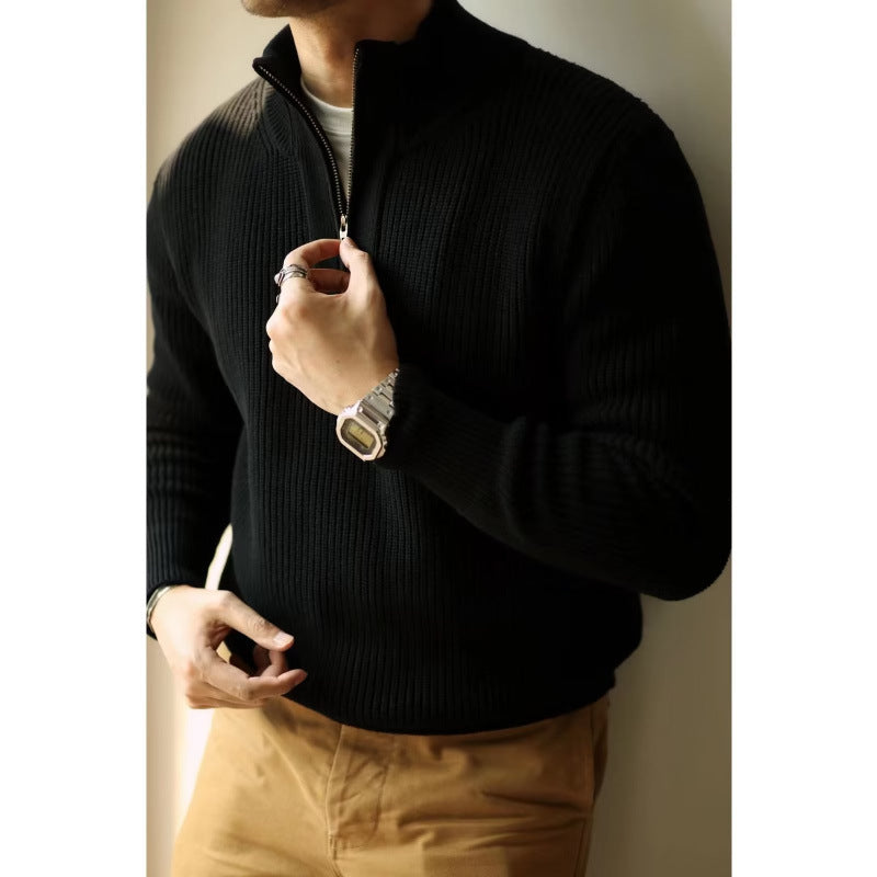 Herren Strickpullover mit Stehkragen Drune