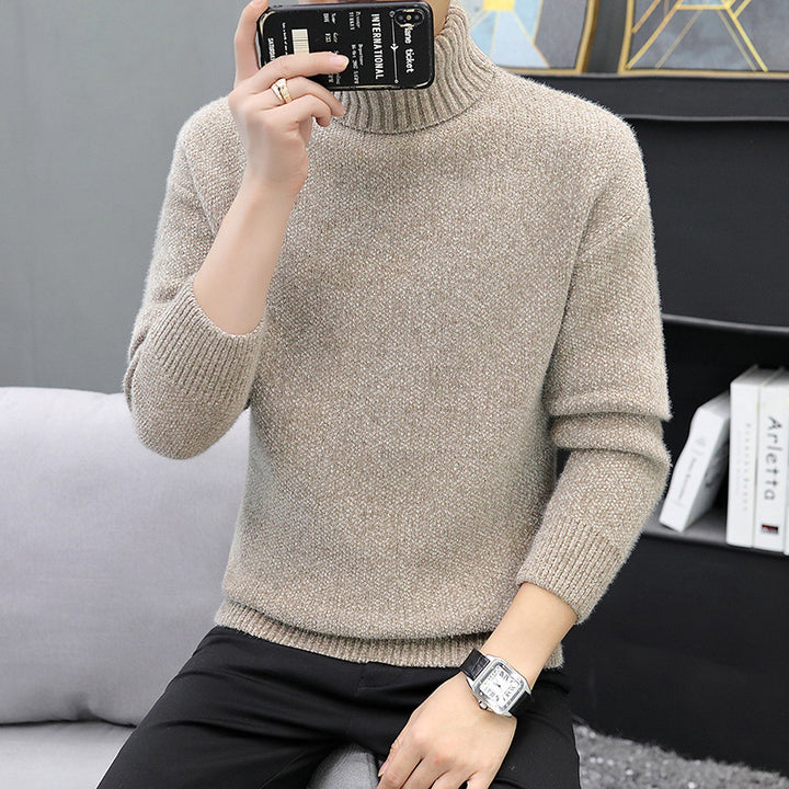 Herren Rollkragenpullover aus Bouclé-Feinstrick mit gerippten Bündchen Drune