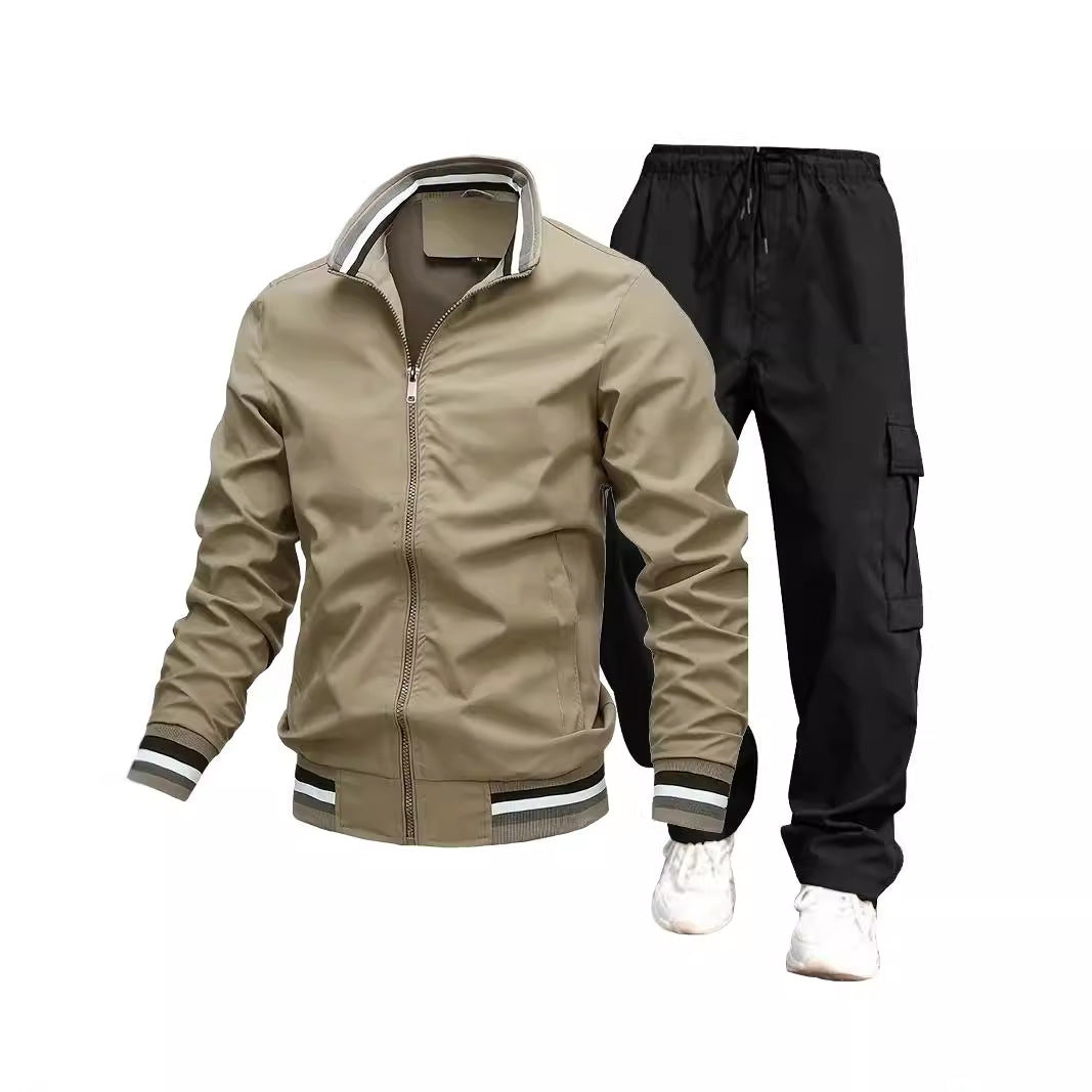 Herren Sportliche Jacke und Cargo-Hosen Drune
