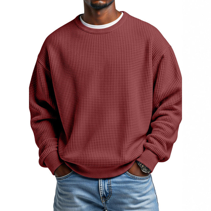 Herren Bequemer Sweatpullover mit Waffelstruktur Drune