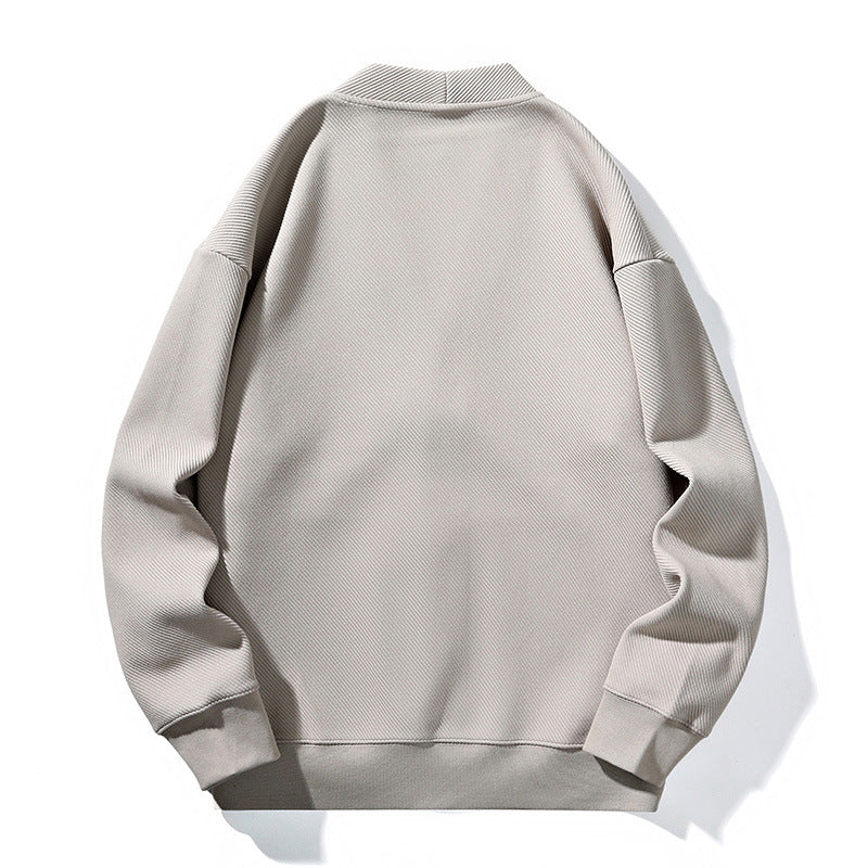 Herren oversized Strickcardigan mit V-Ausschnitt, Knopfleiste und aufgesetzten Taschen Drune
