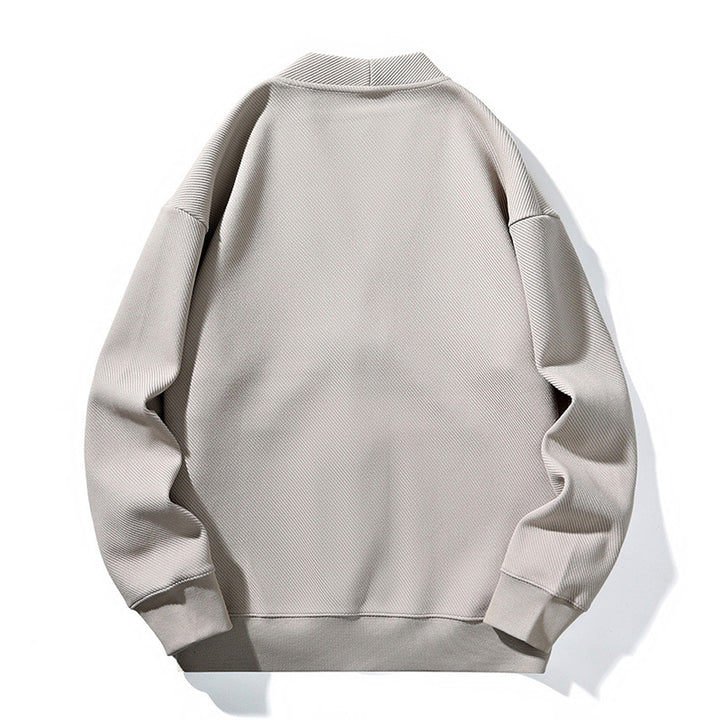 Herren oversized Strickcardigan mit V-Ausschnitt, Knopfleiste und aufgesetzten Taschen Drune