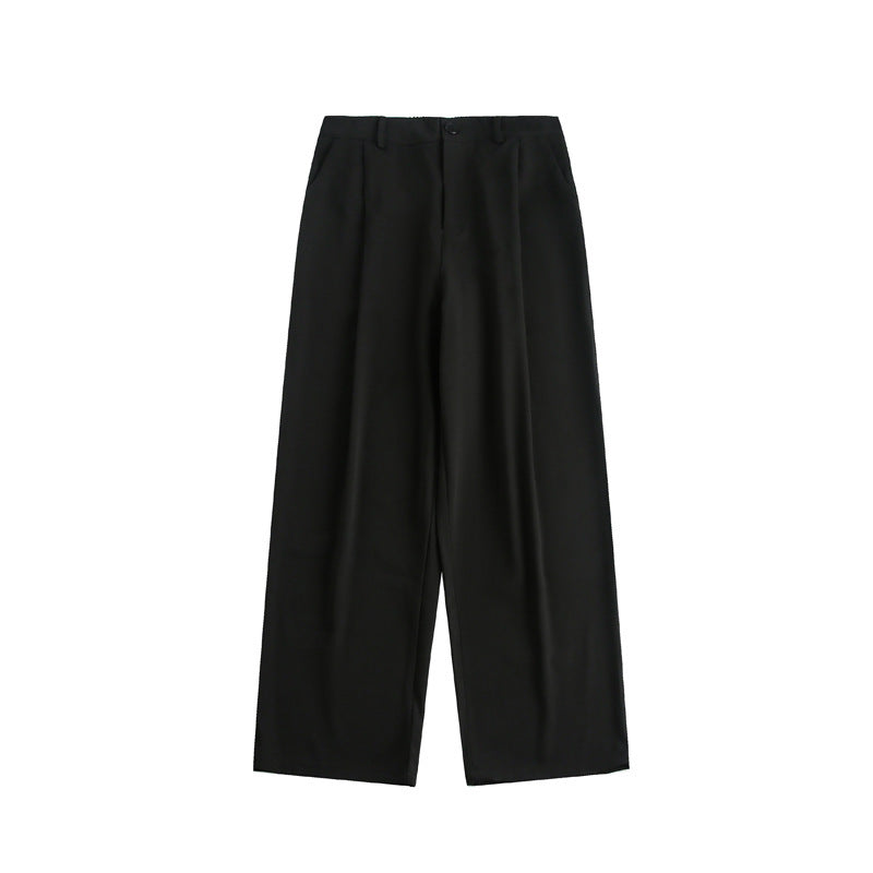 Damen Weite hochtaillierte Stoffhose mit Bundfalte und weitem Bein Drune