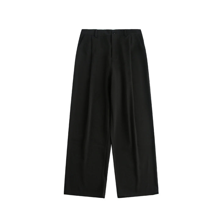Damen Weite hochtaillierte Stoffhose mit Bundfalte und weitem Bein Drune