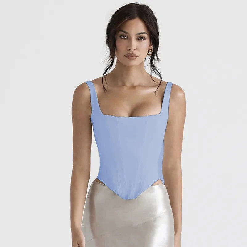 Drune | Fairy Pink Satin Longline Korsett