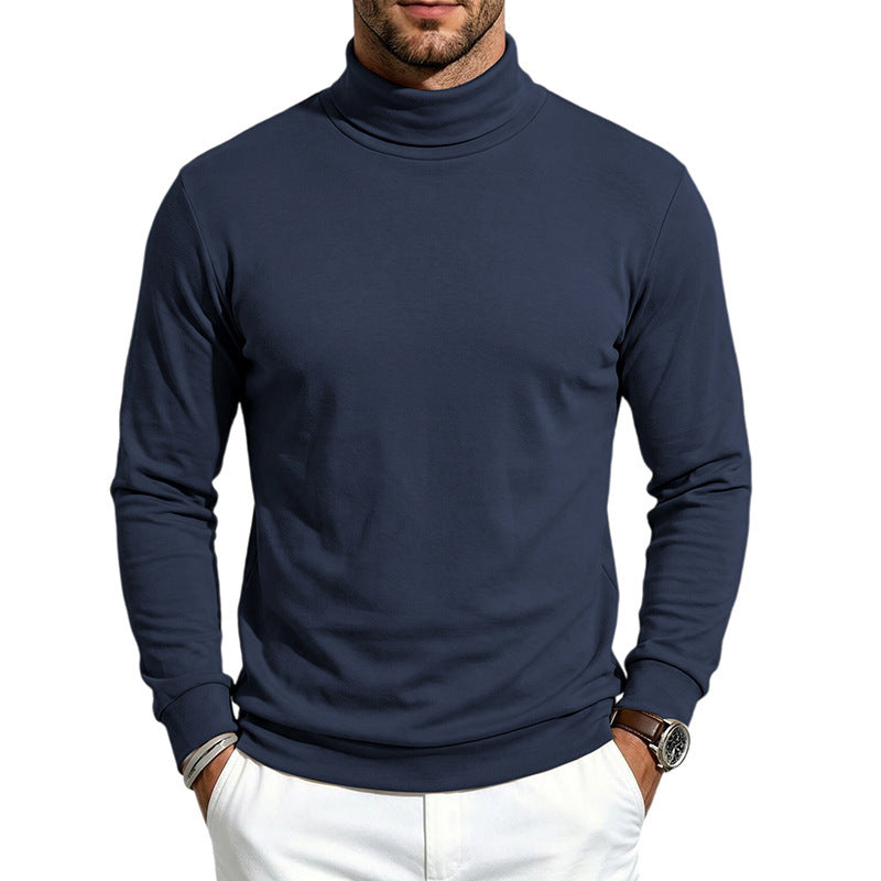 Herren schmal geschnittener Feinstrick-Rollkragenpullover Drune