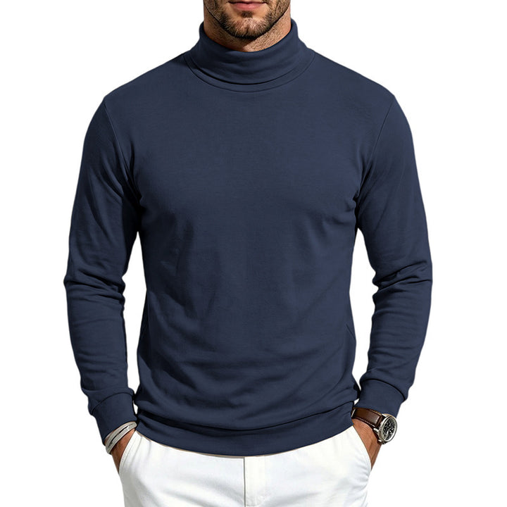 Herren schmal geschnittener Feinstrick-Rollkragenpullover Drune