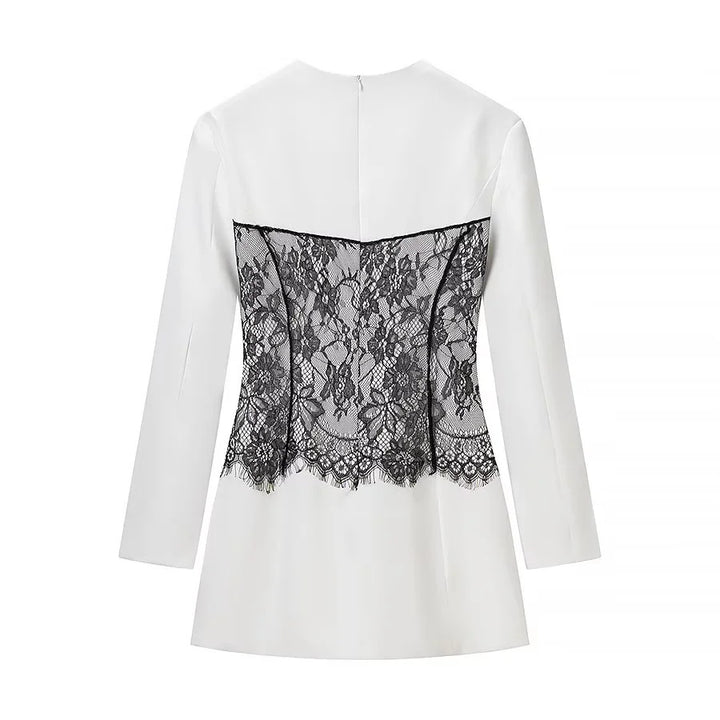 Damen nan Blazer mit integrierter Spitzen‑Corsage und taillierter Silhouette Drune