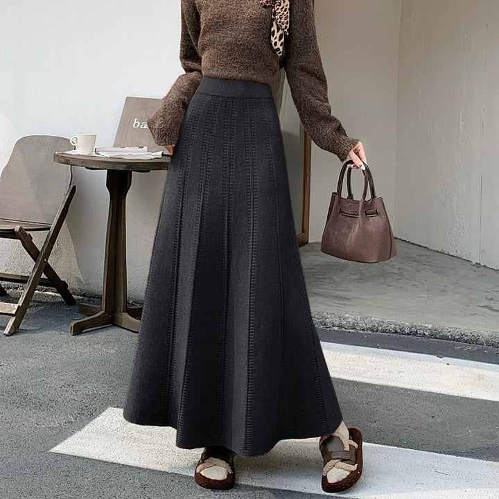 Damen Eleganter Wickelrock mit raffiniertem Muster Drune