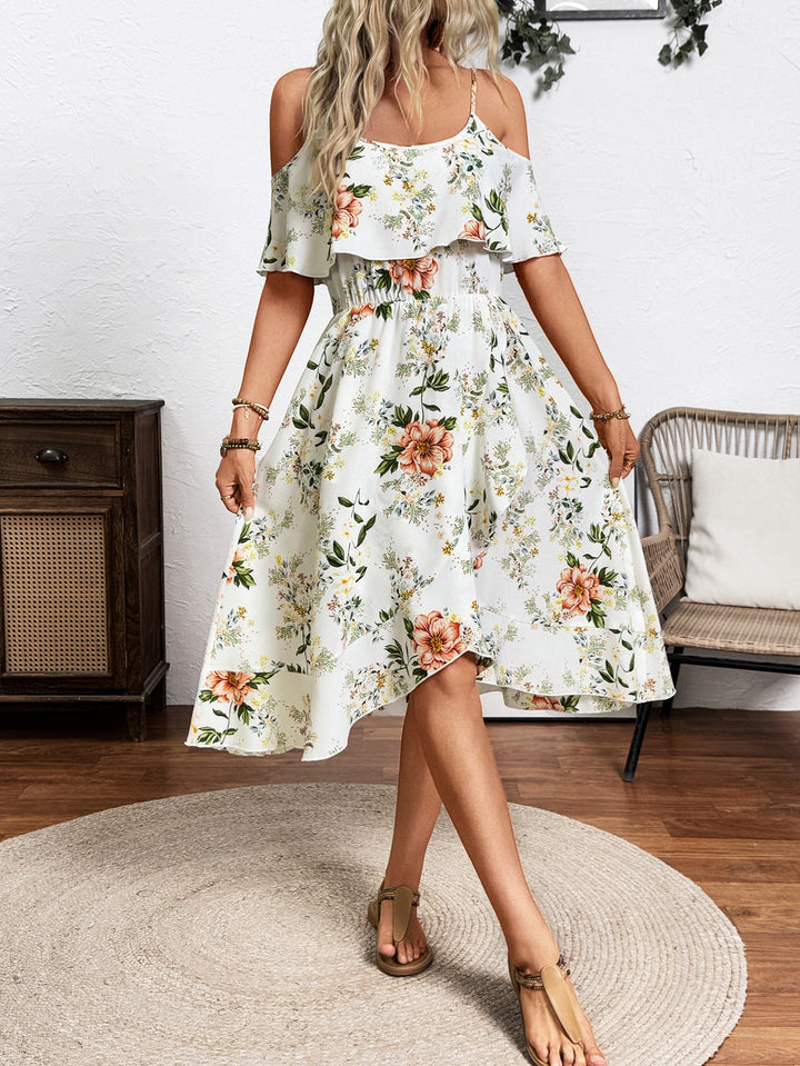 Damen Verspieltes Blumen-Überwurfkleid Drune