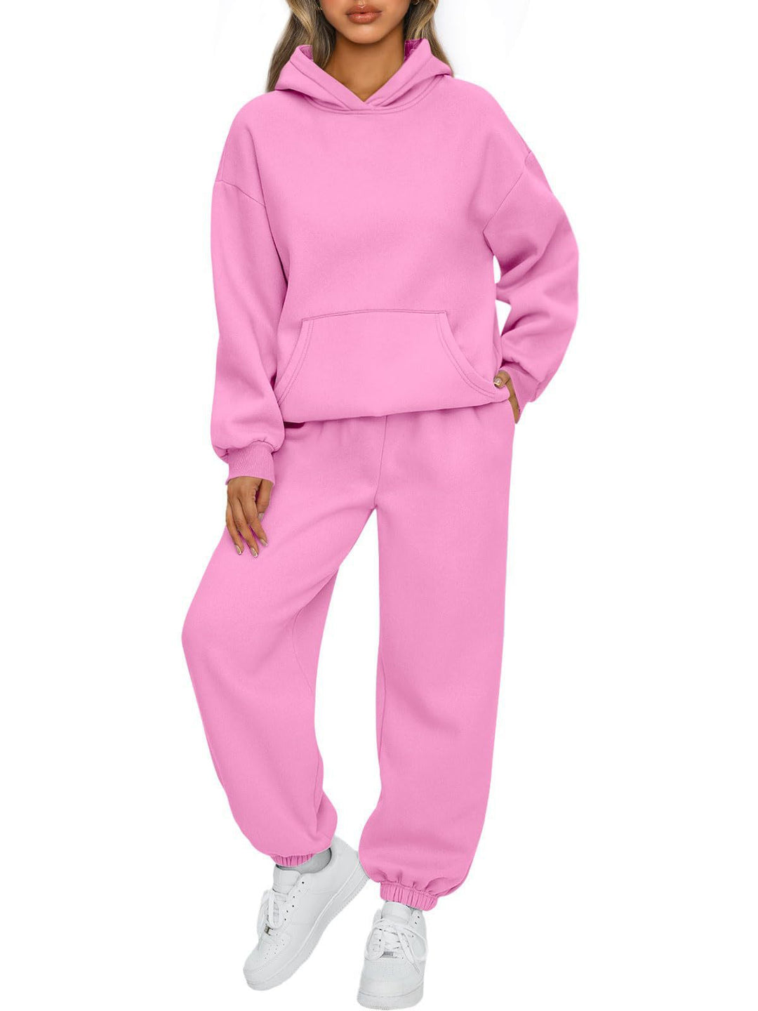 Damen nan gemütliches Oversize Hoodie und Jogginghose Set aus weicher Baumwollmischung Drune