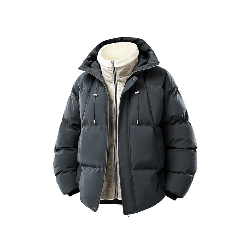 Damen Oversize-Steppjacke mit integriertem Fleece-Innenlayer und Kapuze Drune