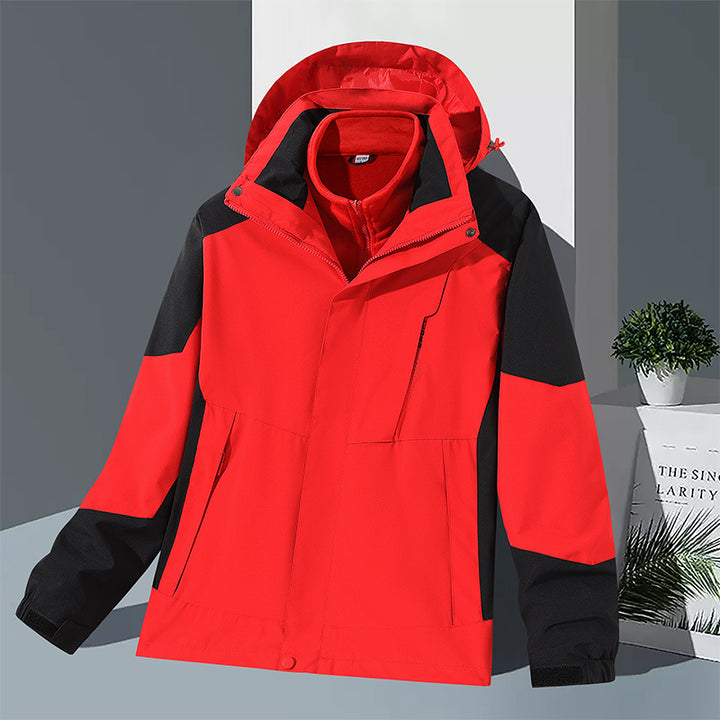Herren winddichte Softshelljacke mit integriertem Microfleece-Innenlayer und verstellbarer Kapuze Drune