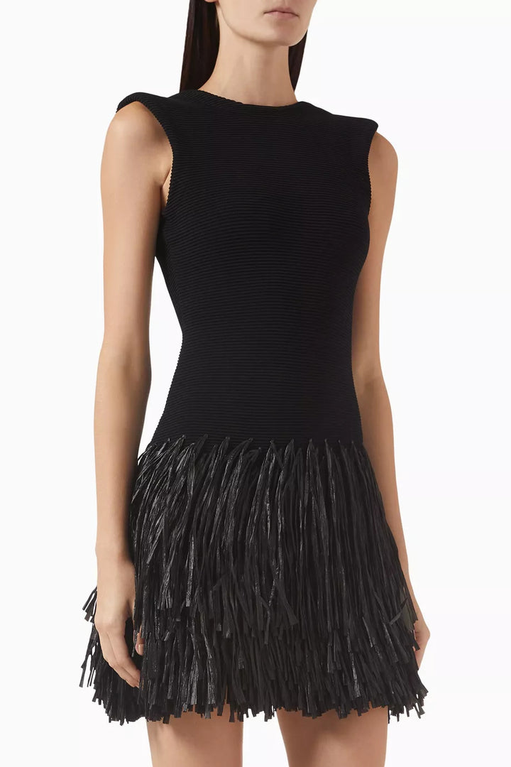 Damen Fransenmini-Kleid mit figurbetontem Schnitt Drune