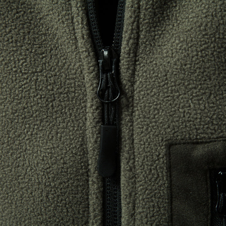 Herren Outdoor-Fleecejacke mit Stehkragen und Reißverschluss-Brusttasche Drune