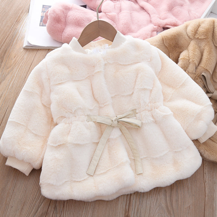 Damen kuschelige, gepolsterte Jacke mit Taillengürtel Drune