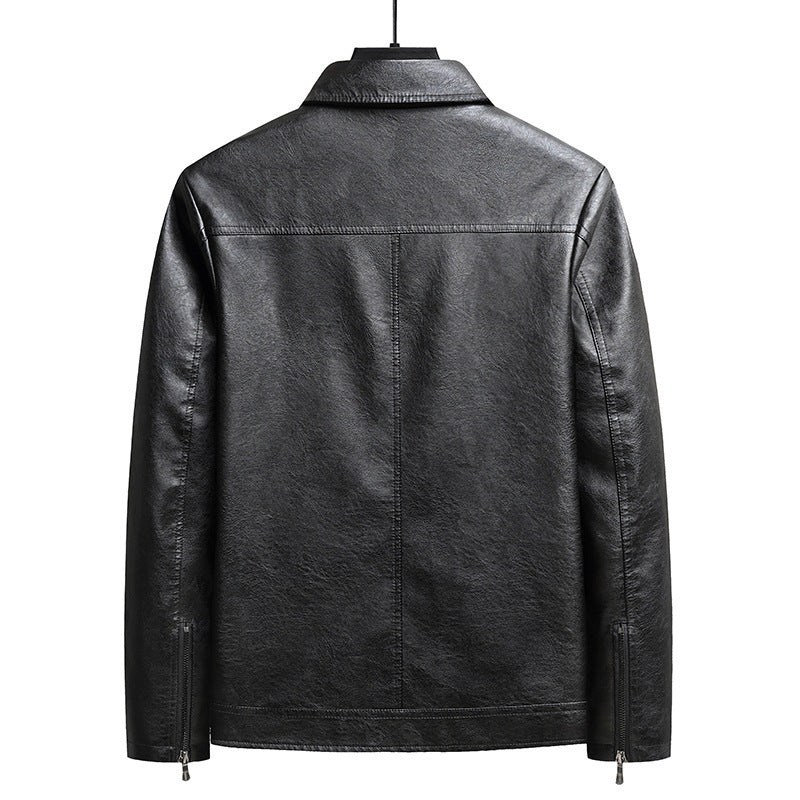 Herren Lederoptik-Blouson mit Hemdkragen und Reißverschluss Drune