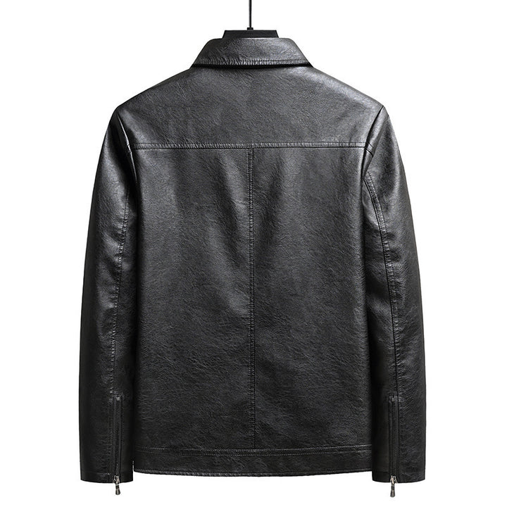 Herren Lederoptik-Blouson mit Hemdkragen und Reißverschluss Drune