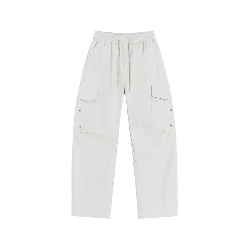 Herren Cargo-Freizeithose mit elastischem Bund, Kordelzug & aufgesetzten Klappentaschen Drune