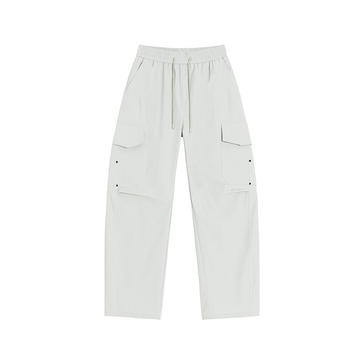 Herren Cargo-Freizeithose mit elastischem Bund, Kordelzug & aufgesetzten Klappentaschen Drune