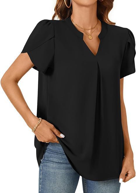 Damen Bluse mit eleganten Rüscheärmeln Drune