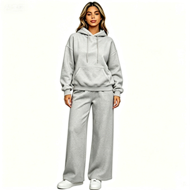 Damen Bequemer Oversized Hoodie mit weiten Jogginghosen Drune