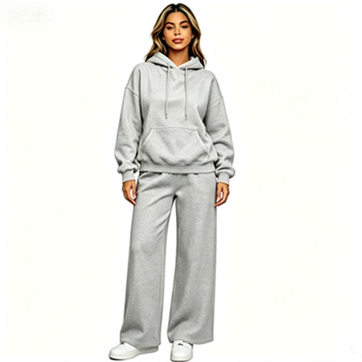 Damen Bequemer Oversized Hoodie mit weiten Jogginghosen Drune