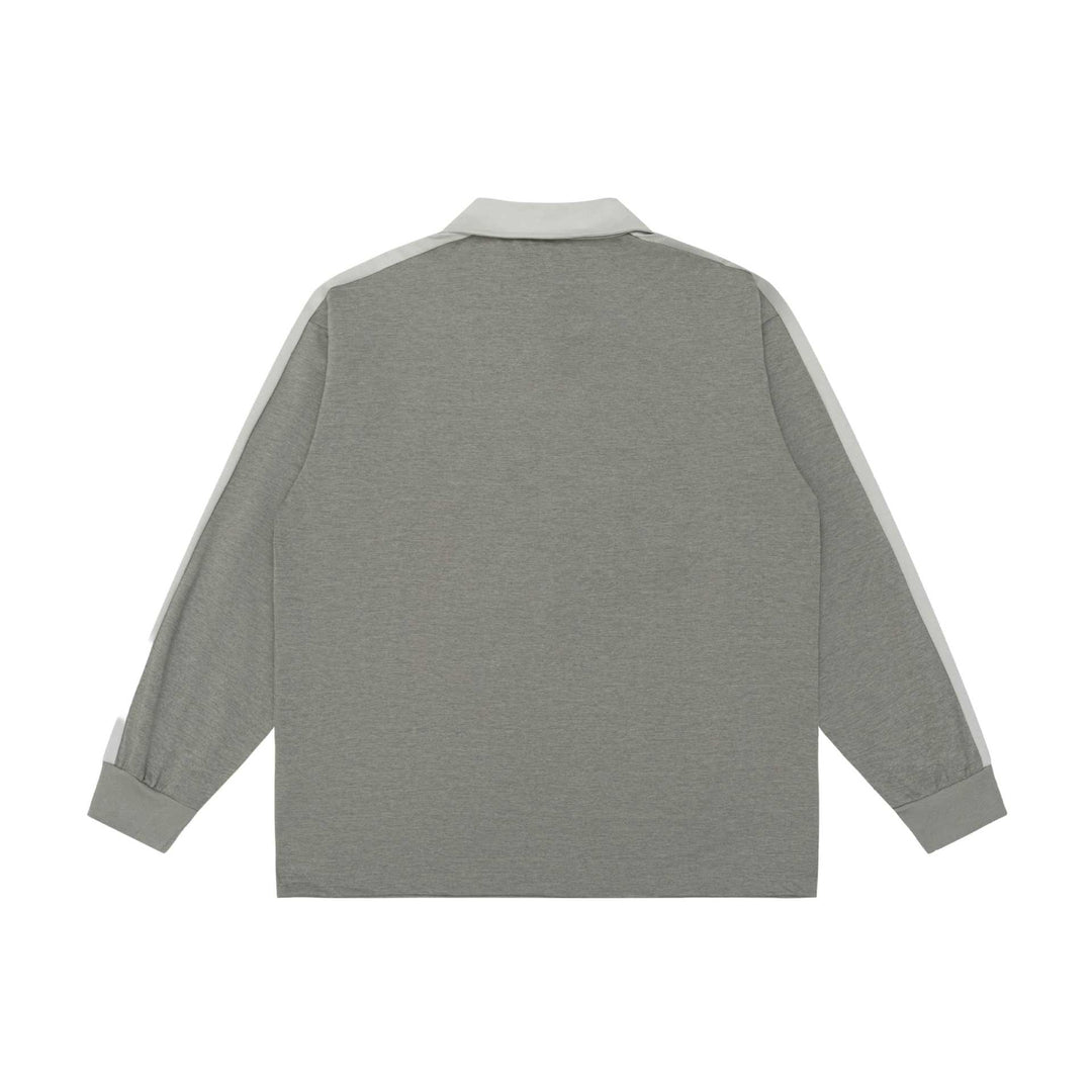 Unisex Retro-inspiriertes Polo-Sweatshirt mit Raglanärmeln und Halbknopfleiste Drune
