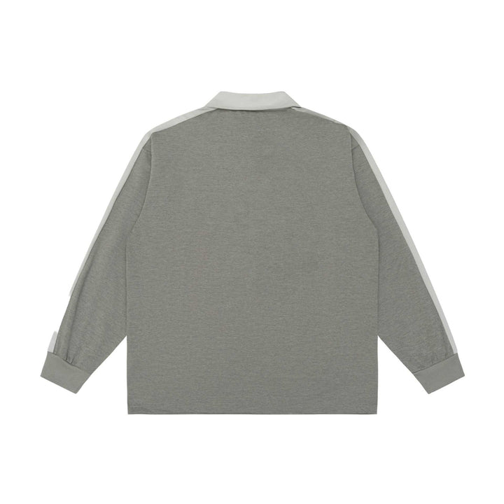 Unisex Retro-inspiriertes Polo-Sweatshirt mit Raglanärmeln und Halbknopfleiste Drune