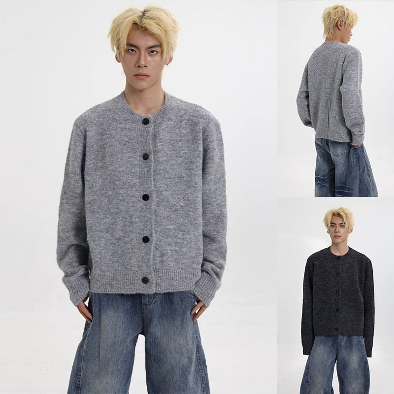 Damen Klassische Strickjacke mit Knopfleiste Drune