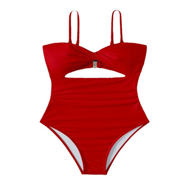 Damen Einteiliger Badeanzug mit trendigem Cut-Out-Design und verstellbaren Trägern Drune
