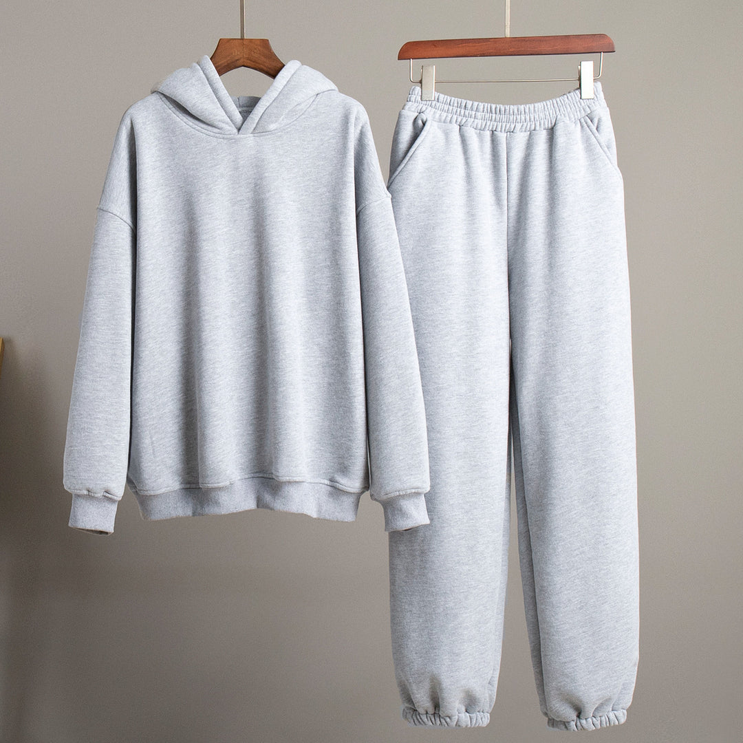 Damen Kuschelige Sweatshirt- und Jogginghose-Kombination Drune