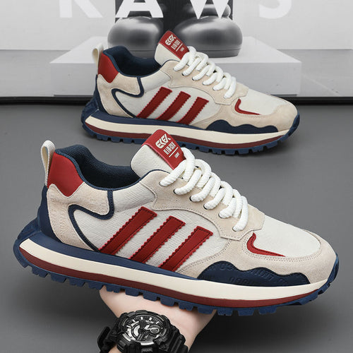 Herren Retro-Sneaker mit Wildleder-Overlays und gedämpfter Profilsohle Drune