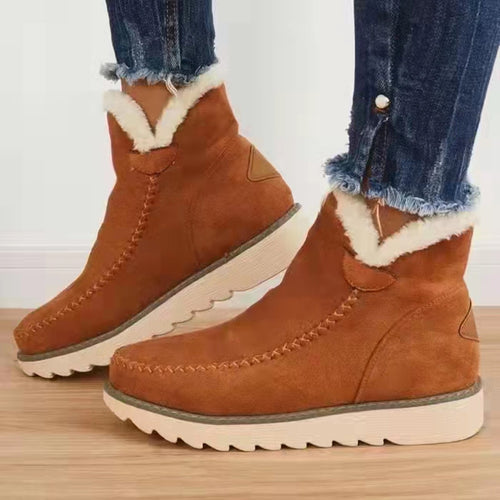 Damen Komfortable Winterstiefeletten mit flauschigem Innenfutter Drune