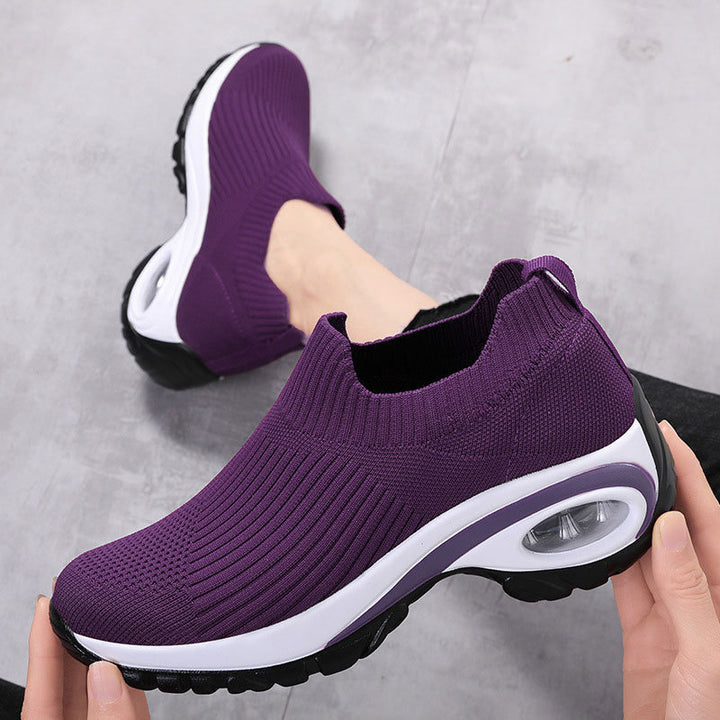Damen Strick-Sockensneaker mit Luftpolster-Keilsohle Drune
