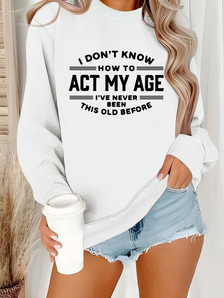 Damen Sweatshirt mit humorvollem Aufdruck und lässigem Schnitt Drune