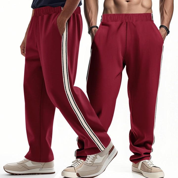 Herren nan lockere Trainingshose mit elastischem Bund und seitlichen Kontraststreifen Drune