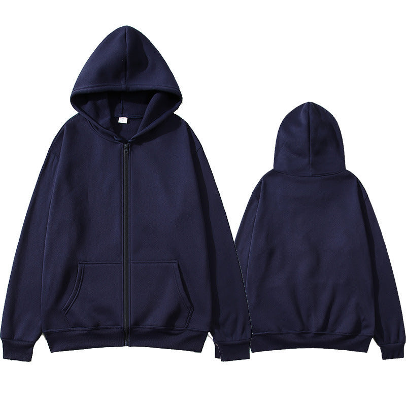 Unisex Zip-Hoodie mit robustem Metallreißverschluss, angerauter Fleece-Innenseite, geteilten Eingrifftaschen und verstärkten Nähten Drune