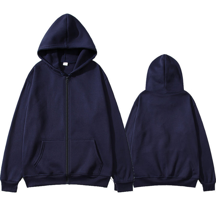 Unisex Zip-Hoodie mit robustem Metallreißverschluss, angerauter Fleece-Innenseite, geteilten Eingrifftaschen und verstärkten Nähten Drune