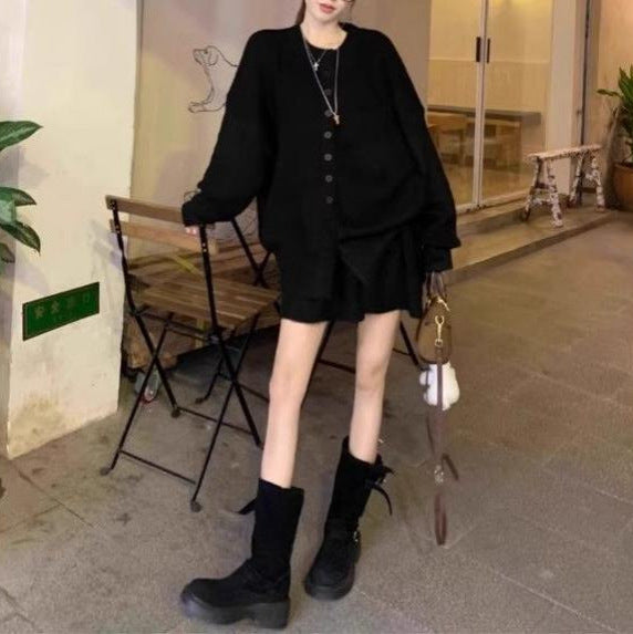 Damen Kuschelige Strickjacke im Oversized-Stil Drune