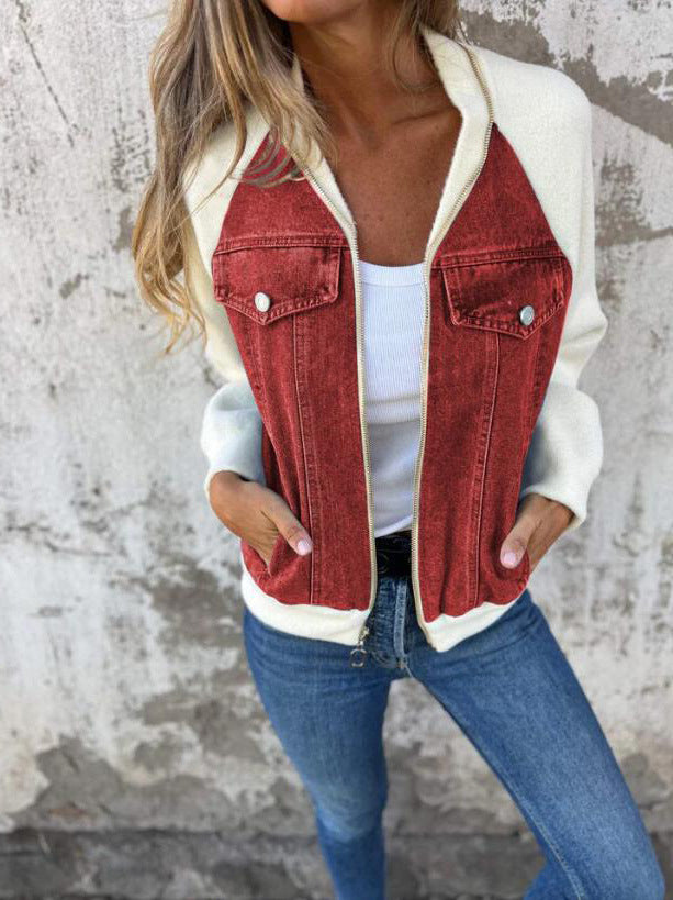 Drune | Gestrickte Patchwork Kapuzenjacke