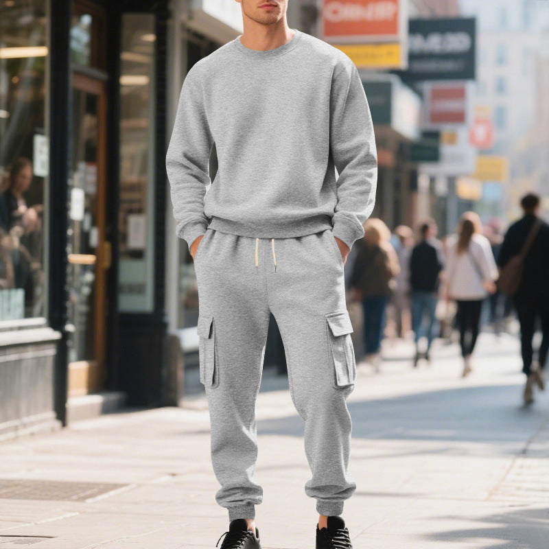 Herren Utility-Cargo-Jogger aus French Terry mit Mehrfachklappen & Tunnelzug Drune