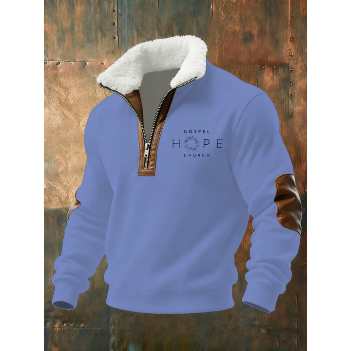 Herren Klassischer Kapuzenpullover mit Fleece-Detail Drune