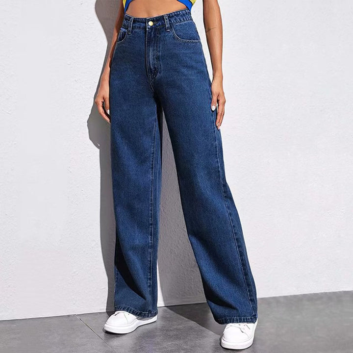 Damen Weit geschnittene Jeans im Vintage-Stil Drune