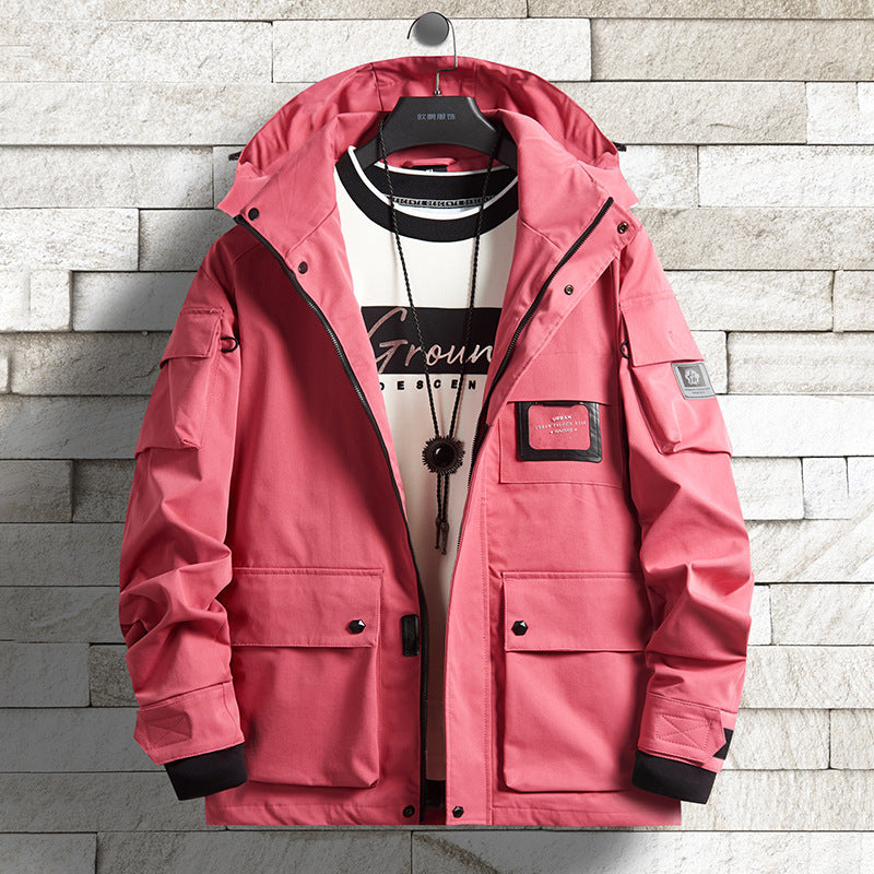 Herren Urbaner Tech-Parka mit Kapuze, Multifunktionstaschen und Thermoisolierung Drune