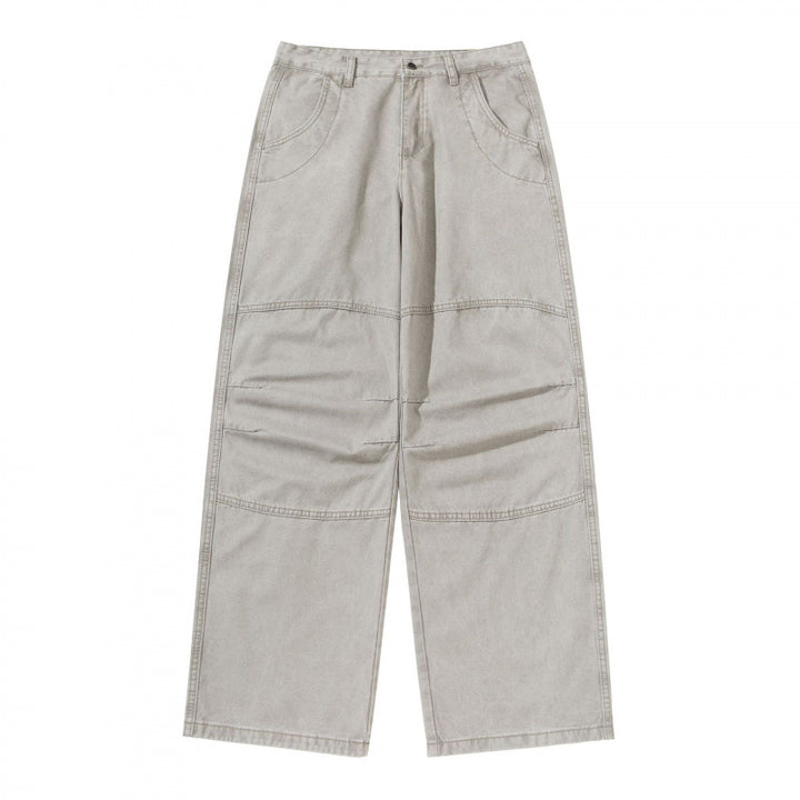 Damen Weite Utility-Hose aus robustem Canvas mit verstärkten Knie-Paneelen Drune