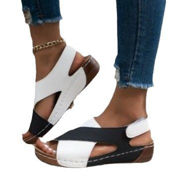 Damen  orthopädische Keilsandalen mit Memory-Foam und verstellbarem Fersenriemen Drune