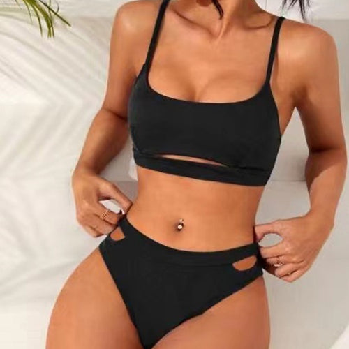 Damen Bikini-Set mit innovativem Ausschnitt und hohem Beinausschnitt Drune